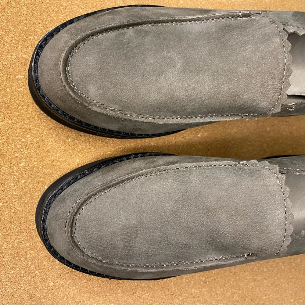 EILEEN FISHER HARRIA LOAFERS BLOCK CHUNKY PLATFORM HEELS SIZE 8.5